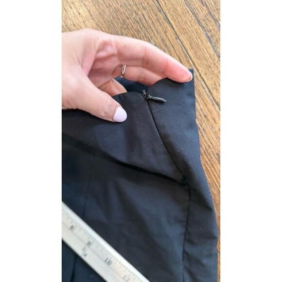 Black Zara Flared Pleated Mini Skirt Skort Preppy Size Small black 1702 - Picture 6 of 8